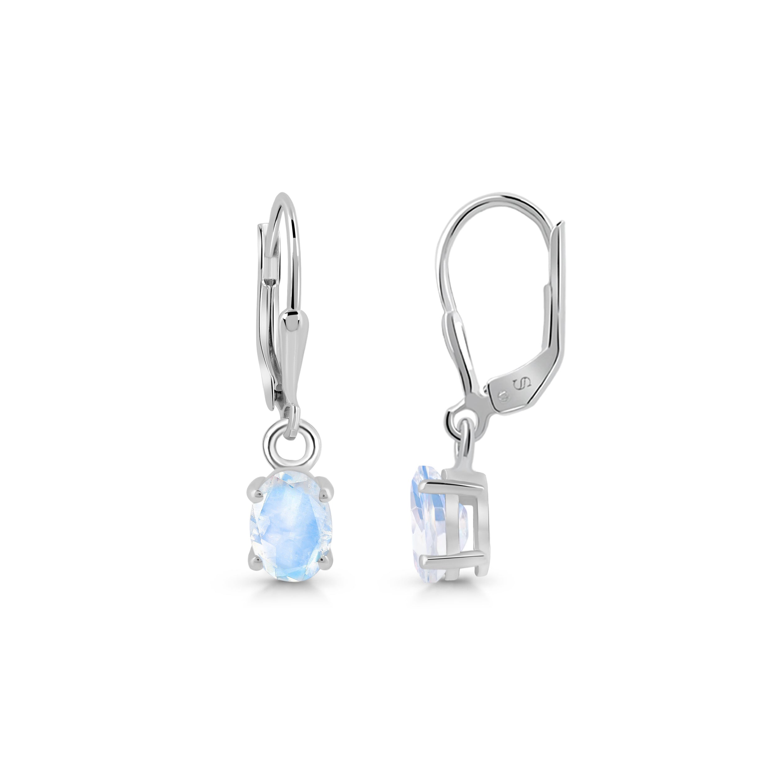 Moonstone Leverback Earring-(RBM-SE-670.)